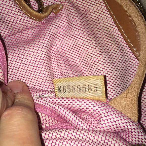 Green canvas/tan leather Dooney & Bourke hobo - Picture 5 of 5